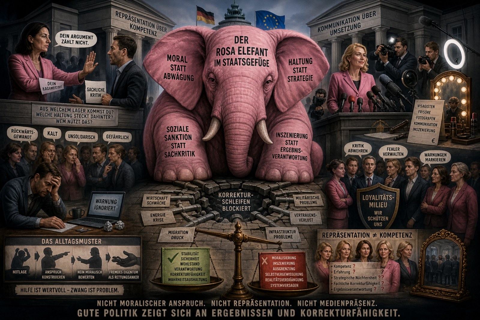 Der rosa Elefant im Staatsgefüge - politische Analyse