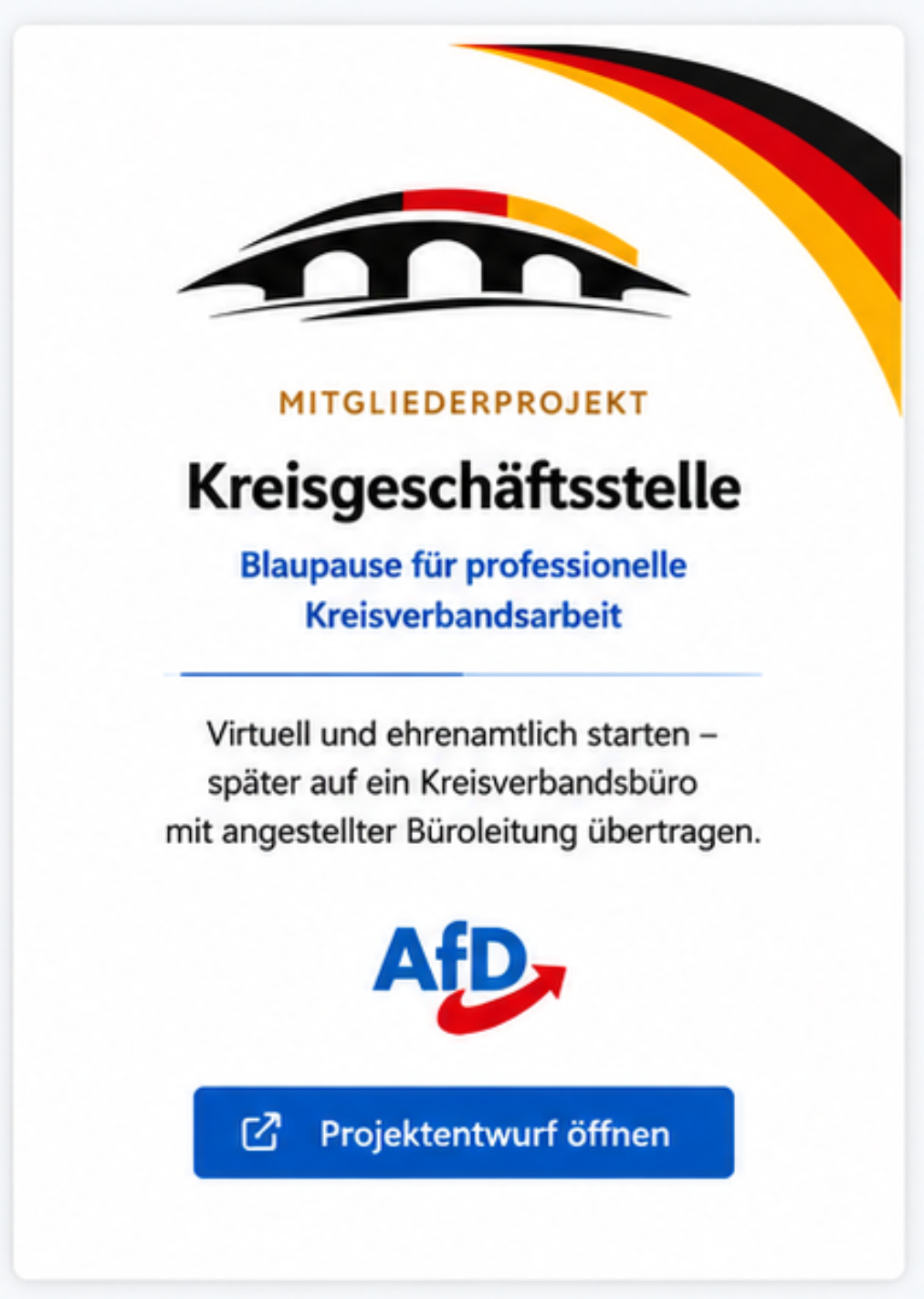Mitgliederprojekt Kreisgeschäftsstelle – Blaupause für professionelle Kreisverbandsarbeit